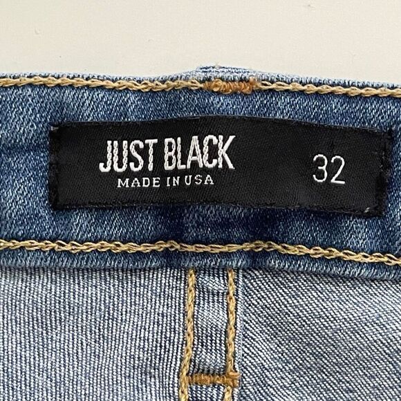 Just Black Frayed Edge Jeans, Size 32 - Picture 5 of 10